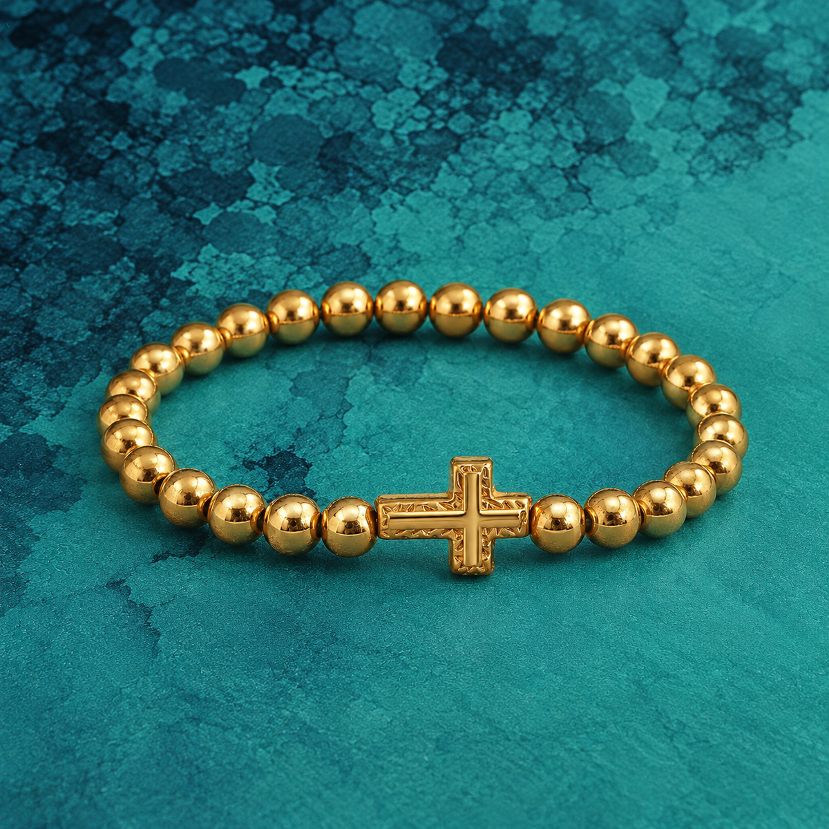 Cross gold bracelet