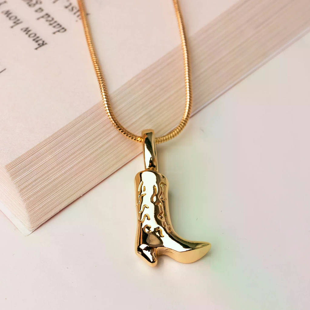 Cowboy boot necklace