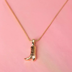 Cowboy boot necklace