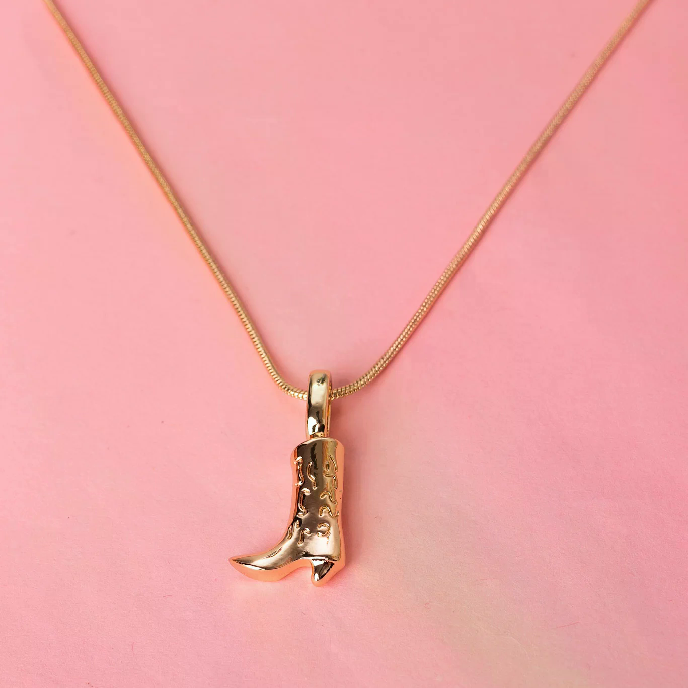 Cowboy boot necklace