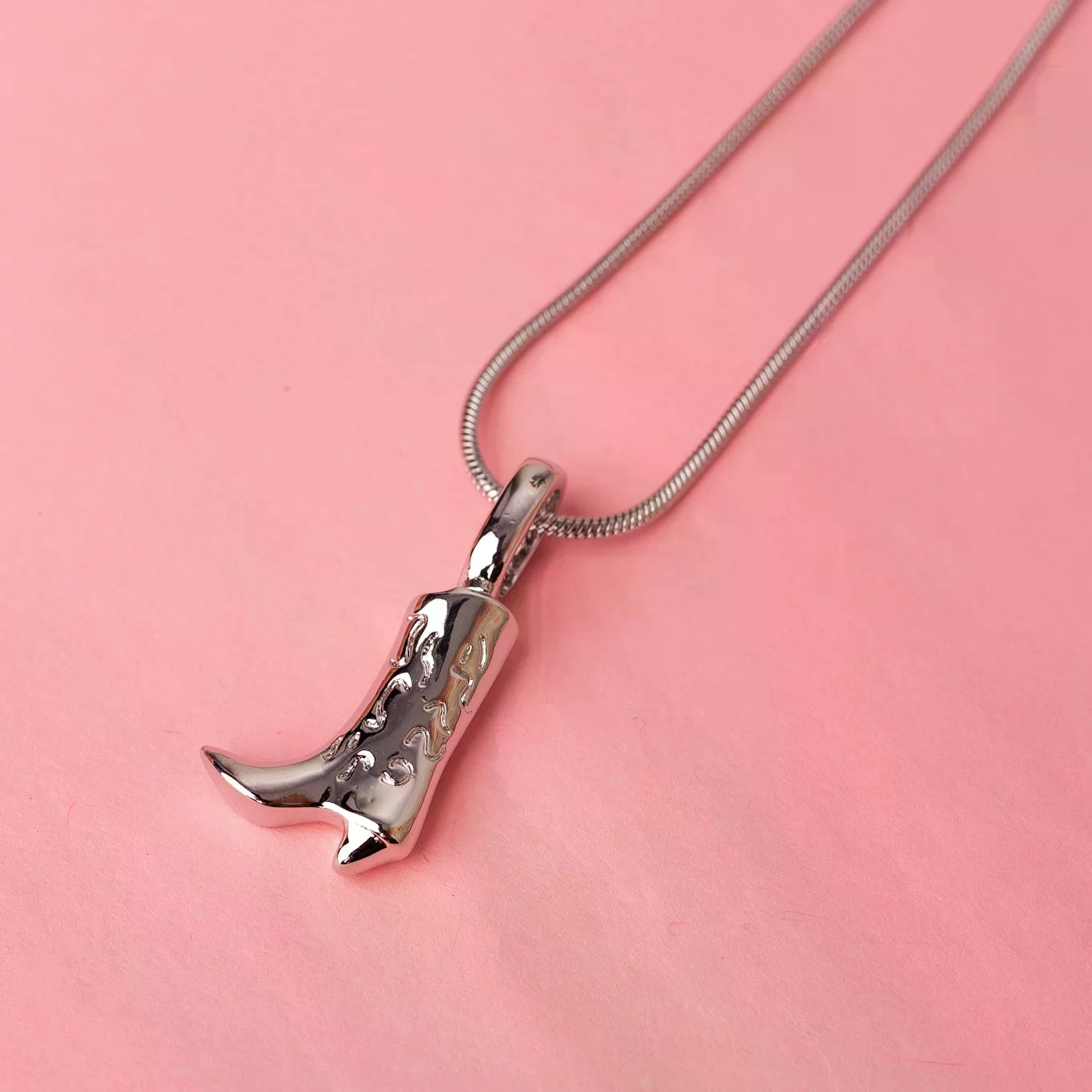 Cowboy boot necklace