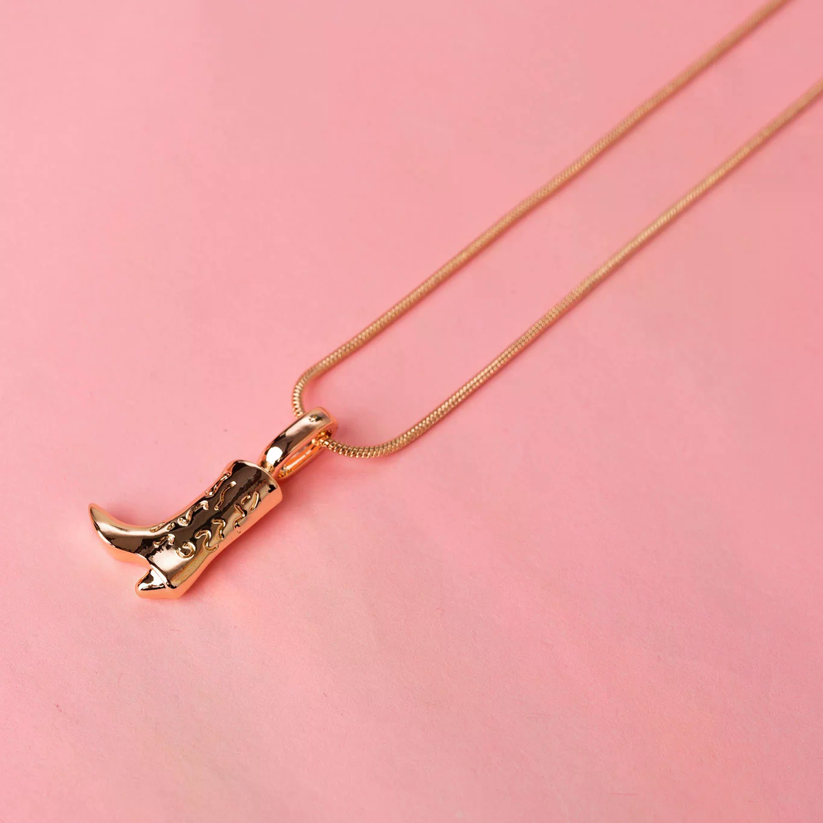 Cowboy boot necklace