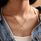 Eye gold necklace