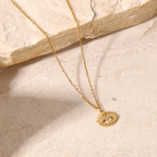 Eye gold necklace
