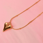 Heart gold necklace