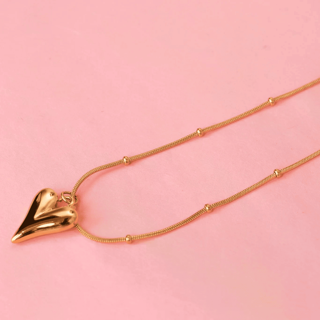 Heart gold necklace