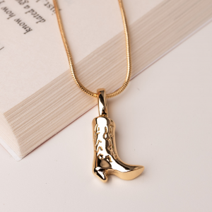 Cowboy boot necklace