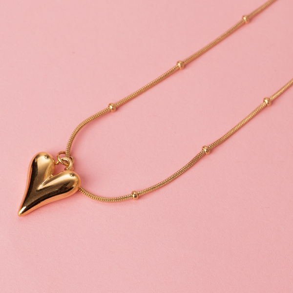 Heart gold necklace - Image 3